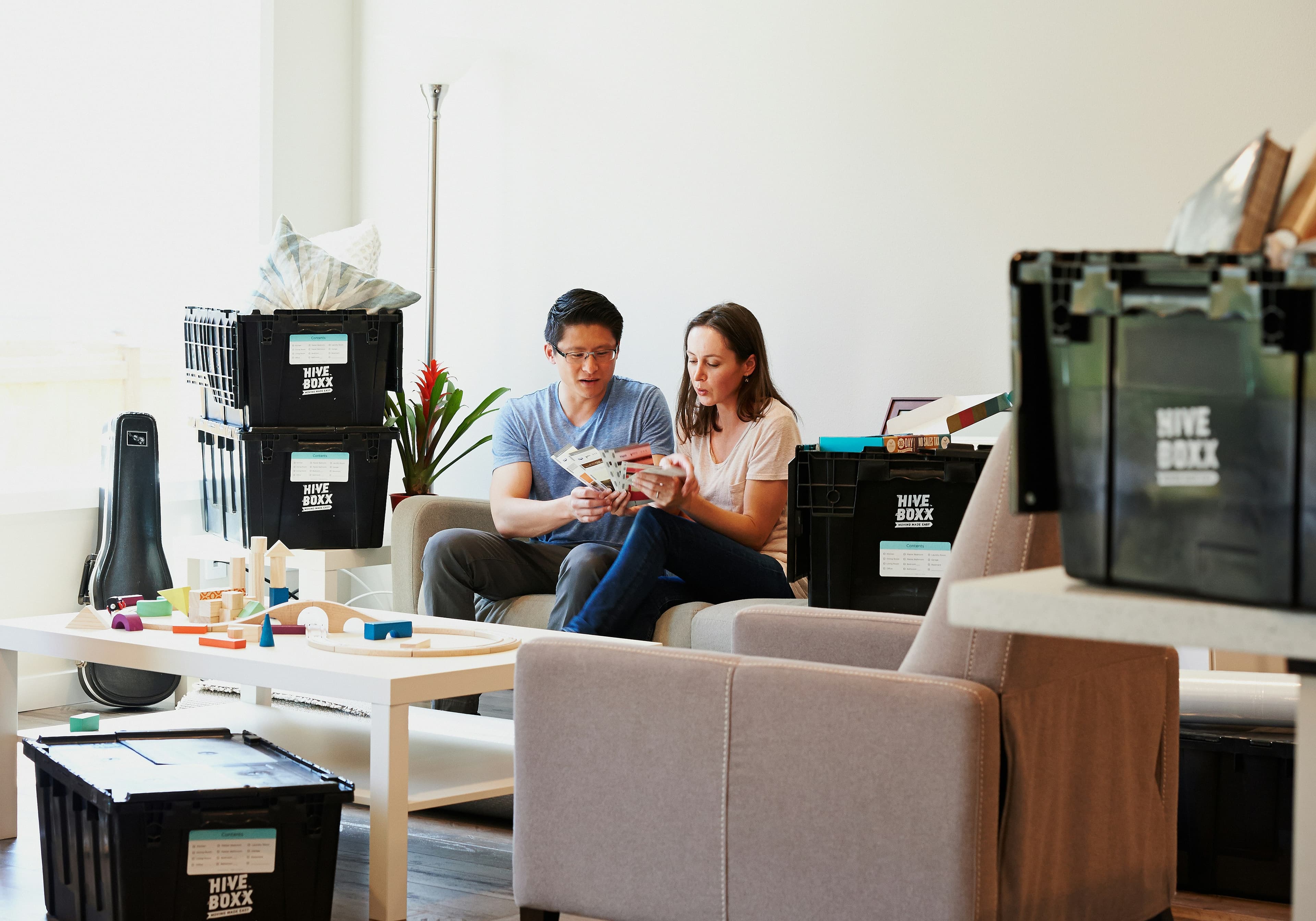 Happy clients at their new home